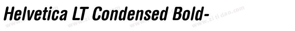 Helvetica LT Condensed Bold字体转换